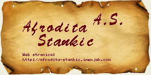 Afrodita Stankić vizit kartica